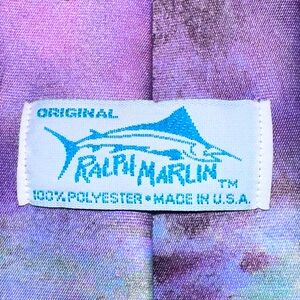 Ralph Marlin waterlilies painted tie like new